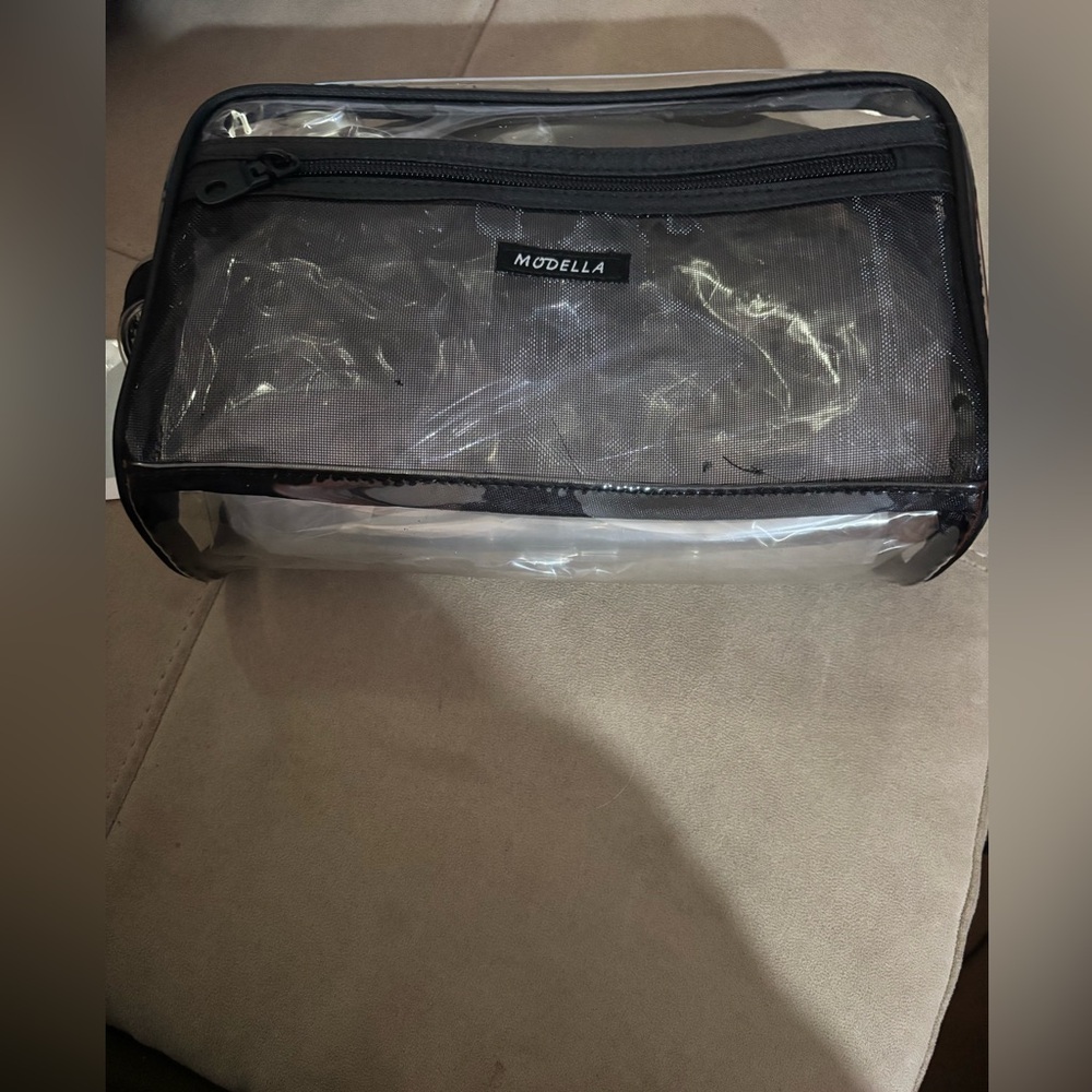 Stylish Organization: Modella Clear Cosmetic Bag - Black
